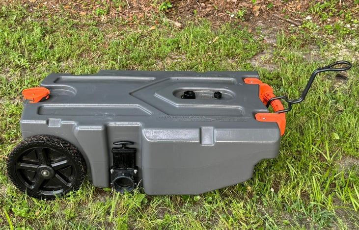 RV Sewer tote tank is use for taking out your waste water out.