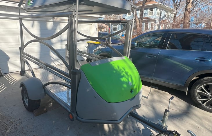 The GO expands into transport mode and can carry a 4-wheeler, multiple bicycles or a motorcycle.