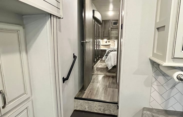 Separate master bedroom with door