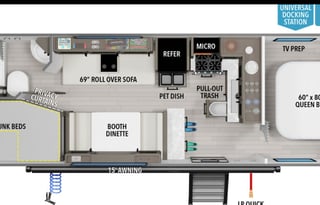 2024 transcend travel trailer sleeps 8!