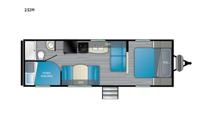 Representative floor plan provided by a trusted RVshare partner.