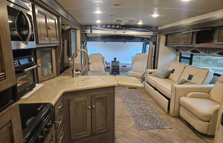 Kitchen, dining, living area.  This also contains the sleeping area for 4  individuals.