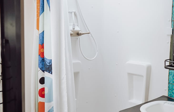 Shower with skylight