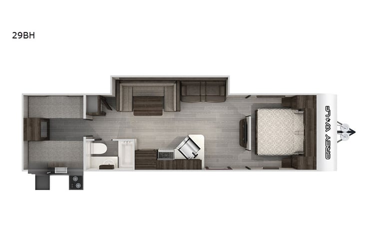 Representative floor plan provided by a trusted RVshare partner.