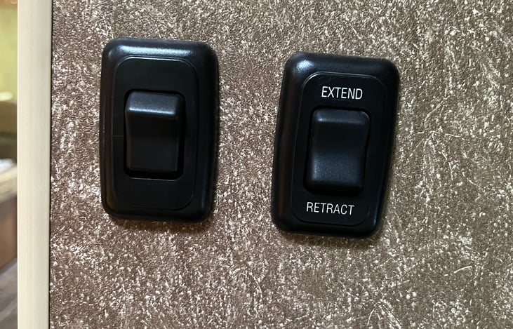 Slideout control for the main bedroom.