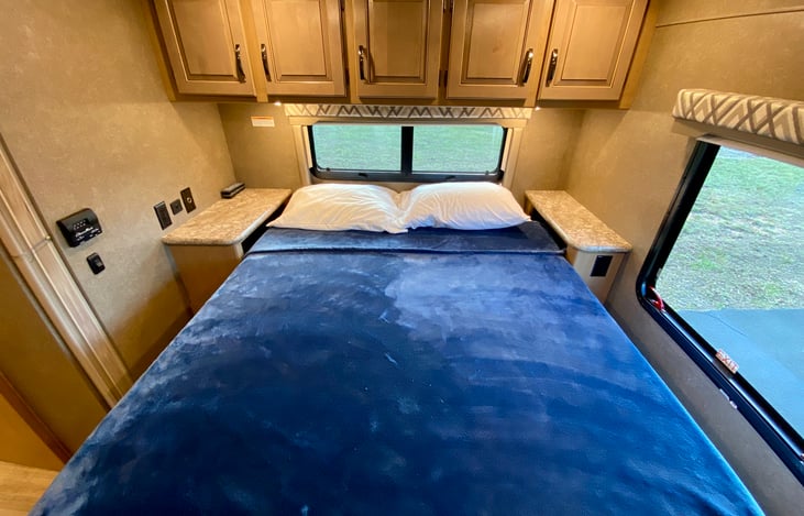 From the foot of the bed