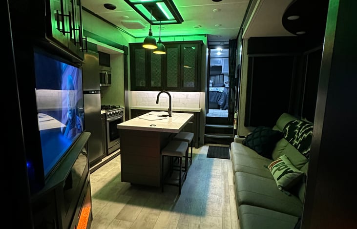 Chandelier, under cabinet, & mood lights