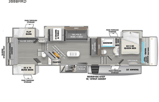 2022 Sandpiper Luxury 388BHRD