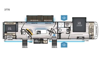 Bunk  House Set Up , Available 5th wheel hitch use