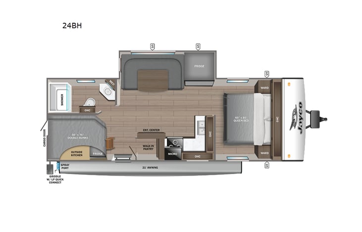 Representative floor plan provided by a trusted RVshare partner.