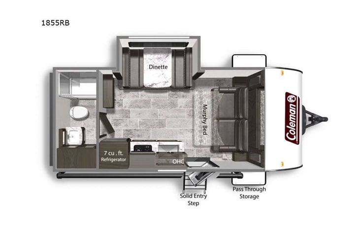Representative floor plan provided by a trusted RVshare partner.