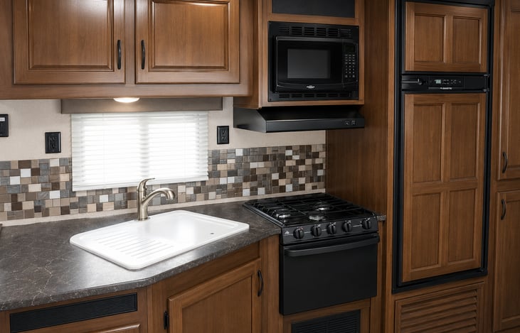 kitchen. There is a pantry and wardrobe to the right
