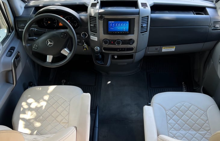 Comfortable reclining leather bucket seats