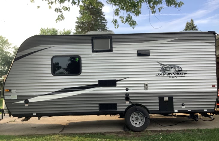 All heat from water heater and furnace vents from back, more comfort sitting under the awning