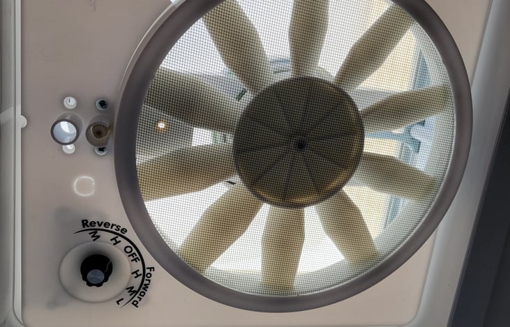 Large 2 speed exhaust fan in bathroom