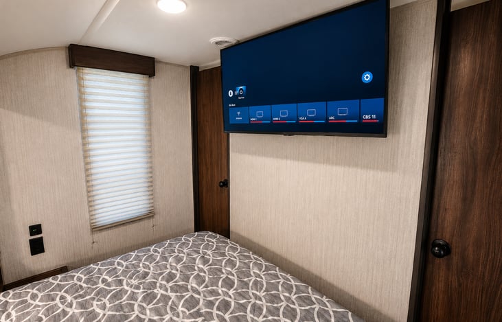 The private bedroom includes its own Smart TV, so you can kick back in the queen bed and stream your favorite shows or movies in comfort and privacy.