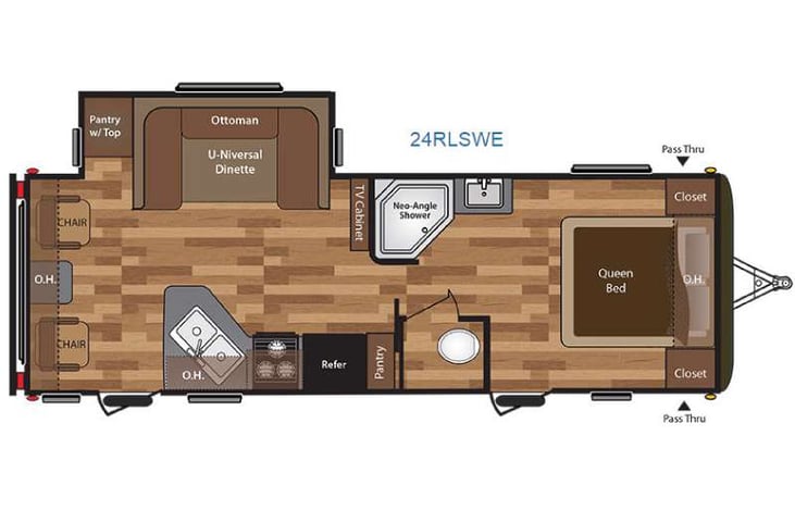 Representative floor plan provided by a trusted RVshare partner.