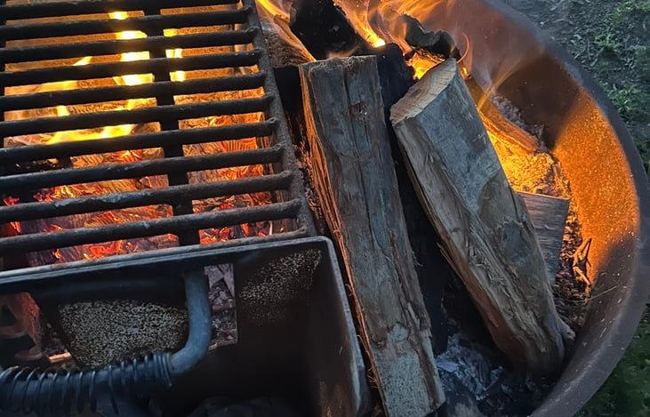 Steaks , S'mores ... or just some wood popping warmth and light for the perfect atmosphere ... chillin into the wee hours of the night.