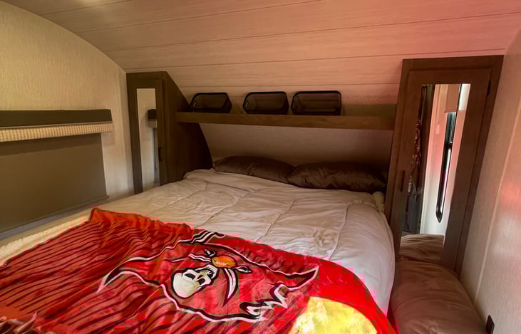 Queen size bed with linens included