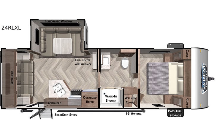 Representative floor plan provided by a trusted RVshare partner.