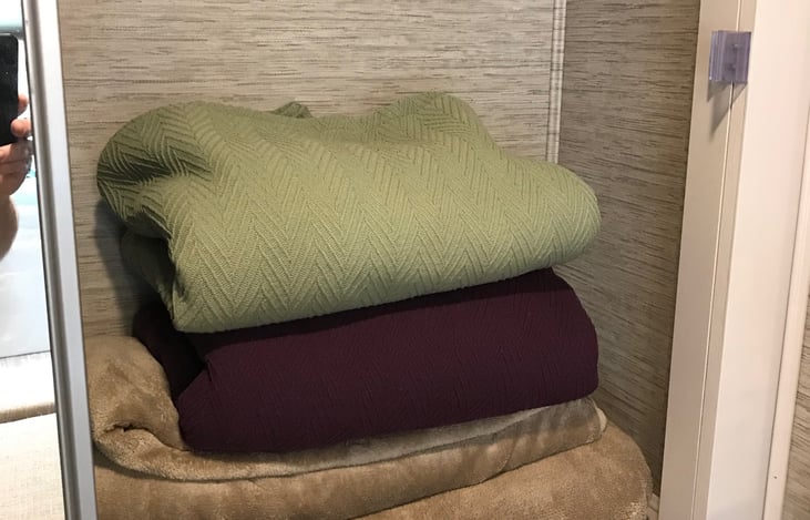 Included blankets for queen bed