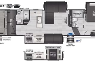 2024 Fuzion 430 Toy Hauler with Gooseneck Hitch