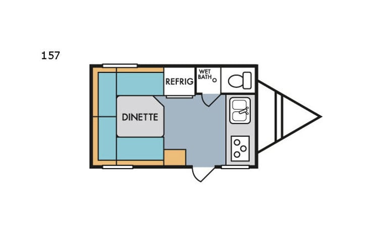 Representative floor plan provided by a trusted RVshare partner.