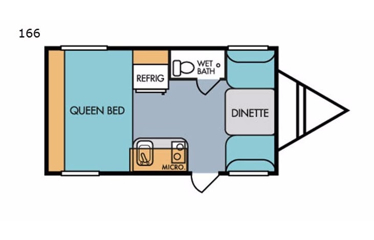 Representative floor plan provided by a trusted RVshare partner.