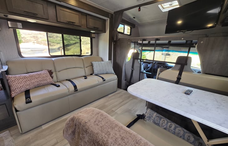 Drivers Side Out cfreates large living area and kitchen.