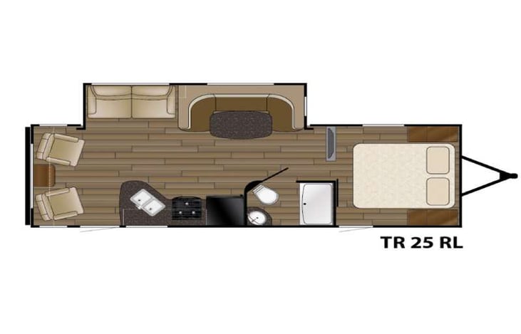 Representative floor plan provided by a trusted RVshare partner.