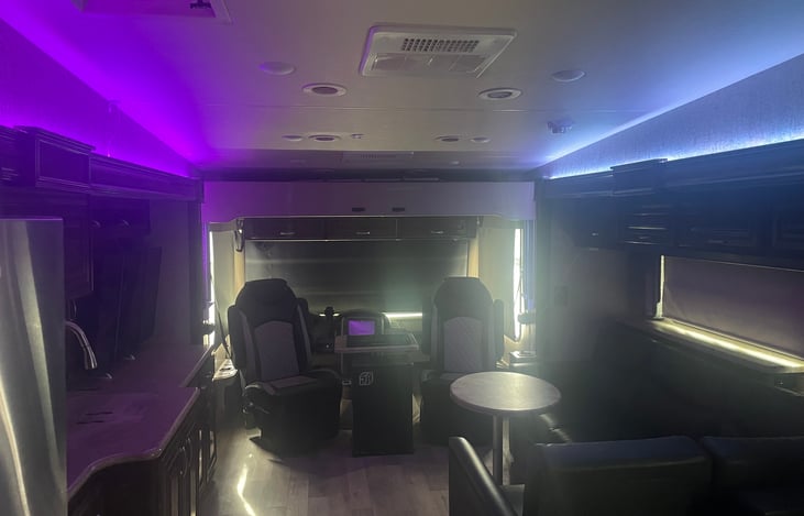 Bluetooth controlled RGB lighting looks even more impressive at night!