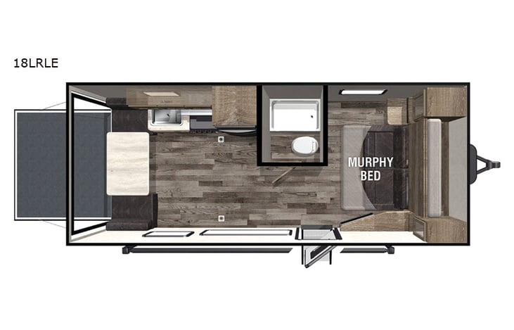 Representative floor plan provided by a trusted RVshare partner.