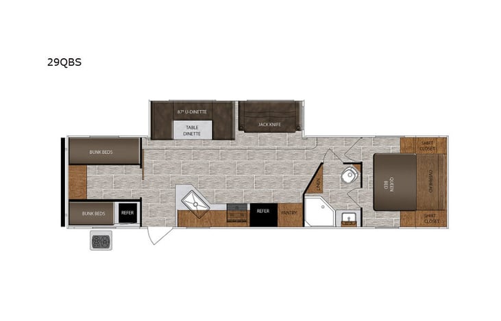 Representative floor plan provided by a trusted RVshare partner.