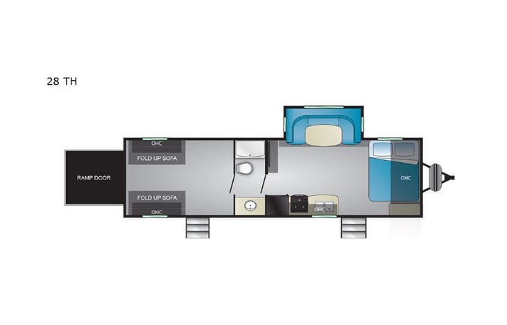Representative floor plan provided by a trusted RVshare partner.