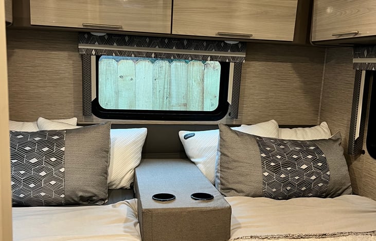 Twin beds that can turn into extra large king bed with extra top foam padding for best night sleep