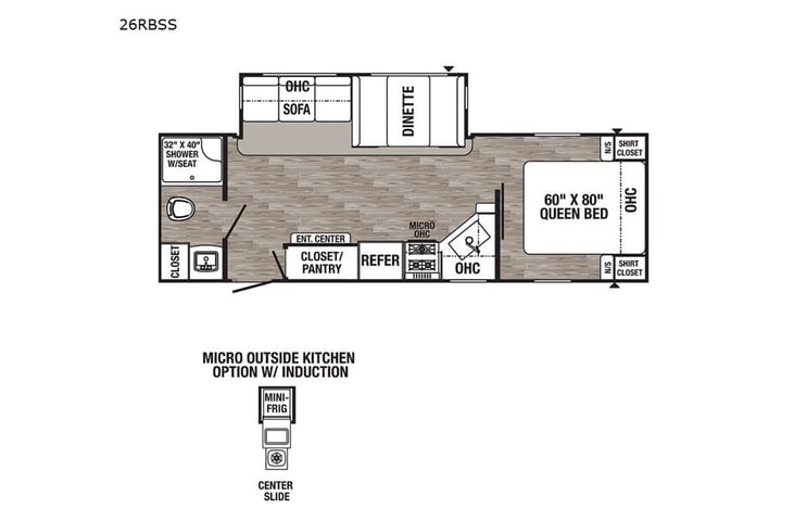 Representative floor plan provided by a trusted RVshare partner.