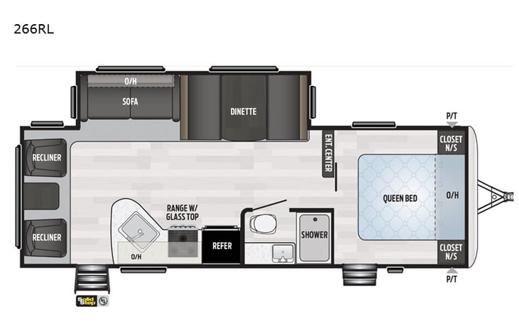 Representative floor plan provided by a trusted RVshare partner.
