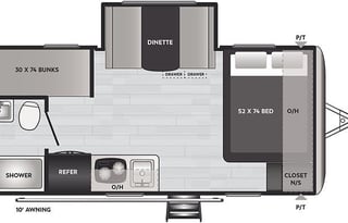 Bunkhouse - 2021 Keystone Springdale Mini 1760BH