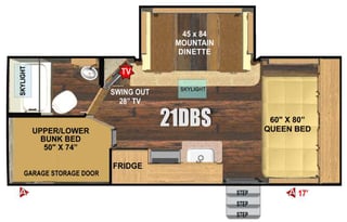 2021 Outdoors RV Creek Side Mountain Series 21DBS