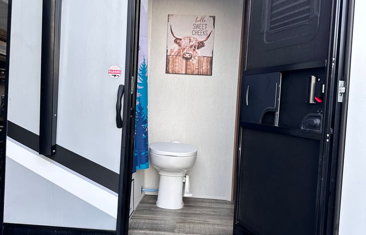 Bathroom/shower access from outside