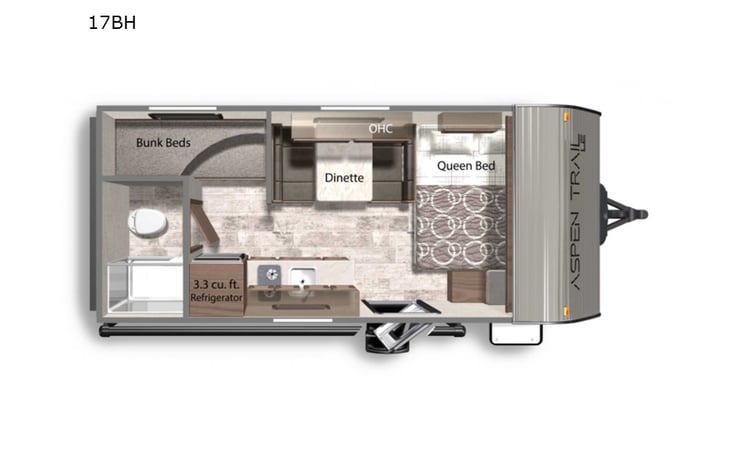 Representative floor plan provided by a trusted RVshare partner.