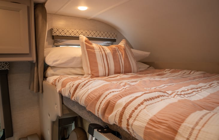 full sized over cab bunk is the length of a California king!