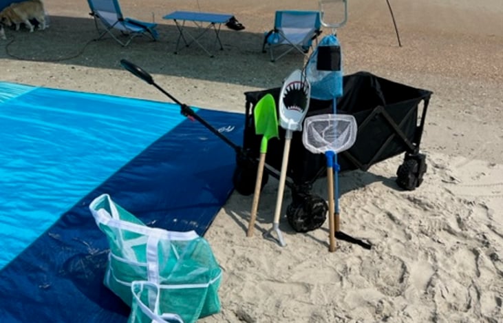 Beach Bags, Wagon and Toys
