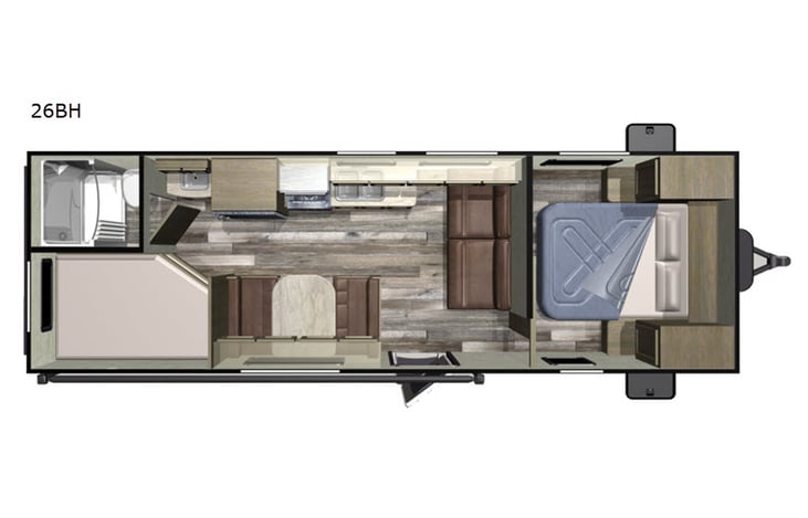 Representative floor plan provided by a trusted RVshare partner.
