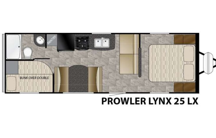 Representative floor plan provided by a trusted RVshare partner.