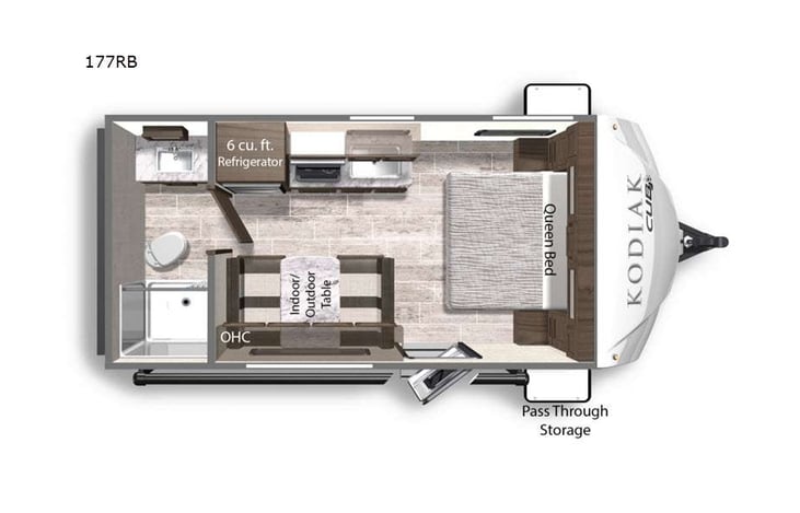 Representative floor plan provided by a trusted RVshare partner.