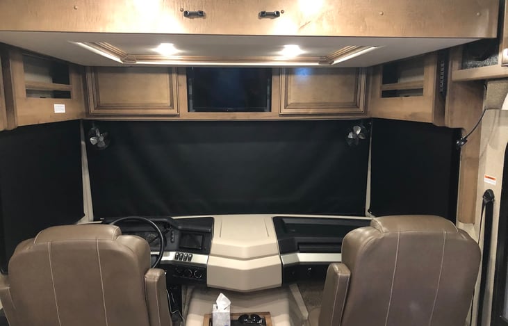 Front dash and drop down bunk