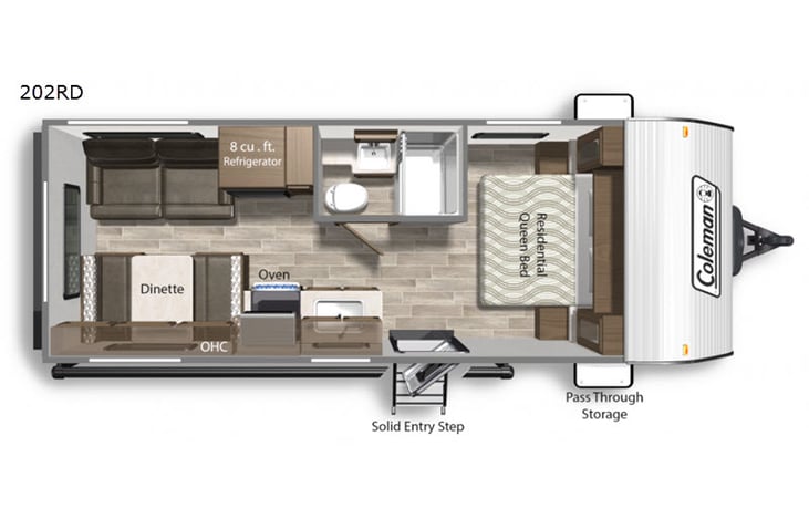 Representative floor plan provided by a trusted RVshare partner.