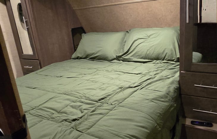 master area with upgraded queen mattress