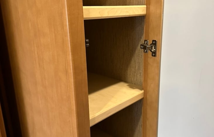 Linen closetn with matching food pantry